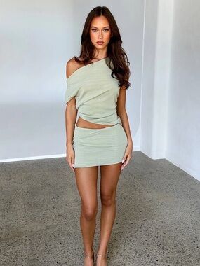 Tiger Mist Cobi Sage Green Tank and Skirt
